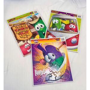 Vintage Veggie Tales 3 Puzzles Set
